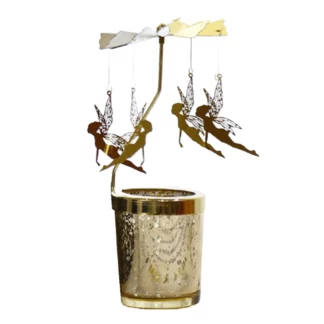 Metal Candlestick Christmas Style Rotating Candle Holder