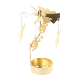 Metal Rotating Spinner Carousel Candle Tea Light Holder
