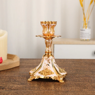 Luxury Gold Candle Holders Tabletop Stand Candlestick