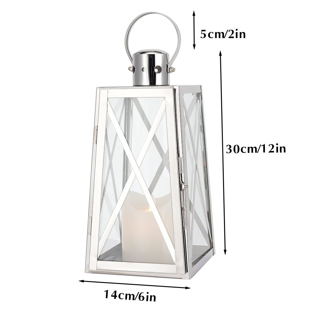 Vintage Candle Holder Lantern Stainless Steel Hanging Lantern - Image 4