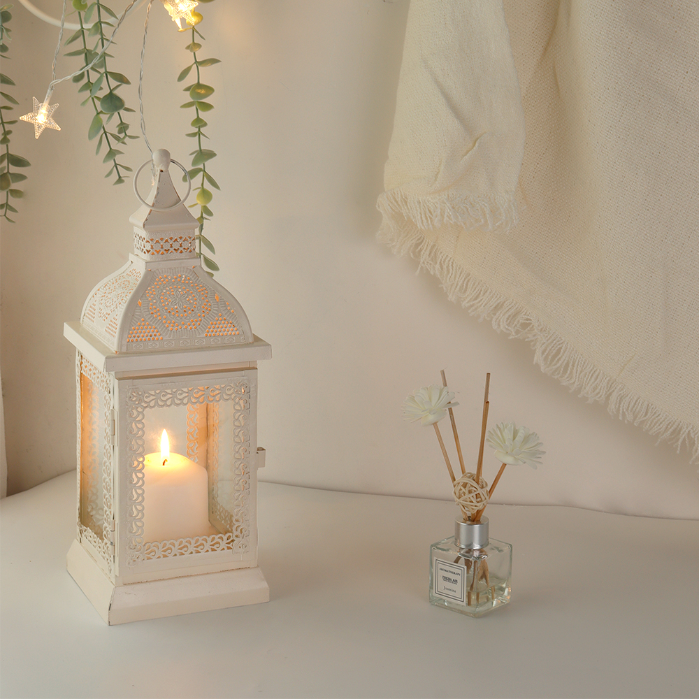 Metal Candle Lantern Decorative Hanging Lantern Candlestick - Image 2