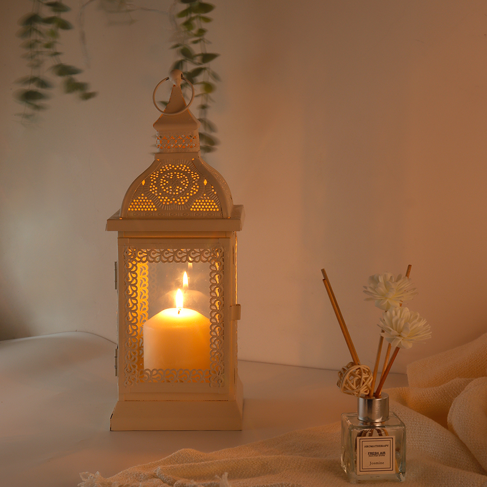 Metal Candle Lantern Decorative Hanging Lantern Candlestick - Image 4