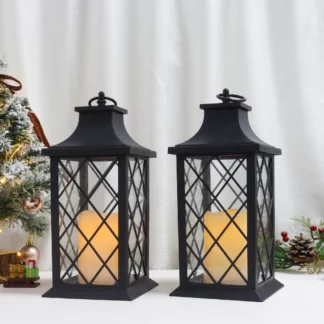 Vintage Black Candle Holder Lantern Candle Lantern