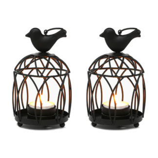 Birdcage Candle Holder Candlestick Ornament Vintage Bird Cage