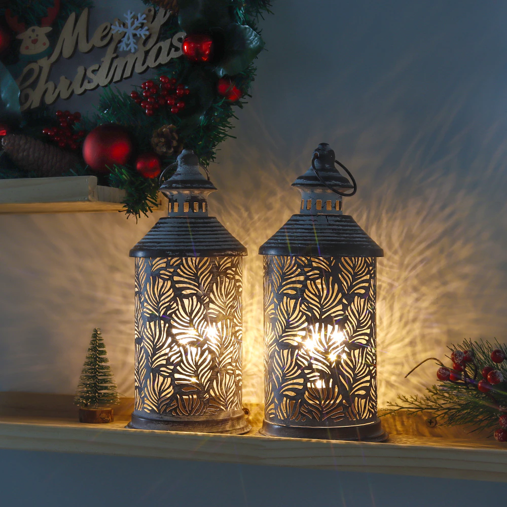 Vintage Phoenix Tail Table Lamp Metal Battery Powered Lamps Retro Candle Holder - Image 3