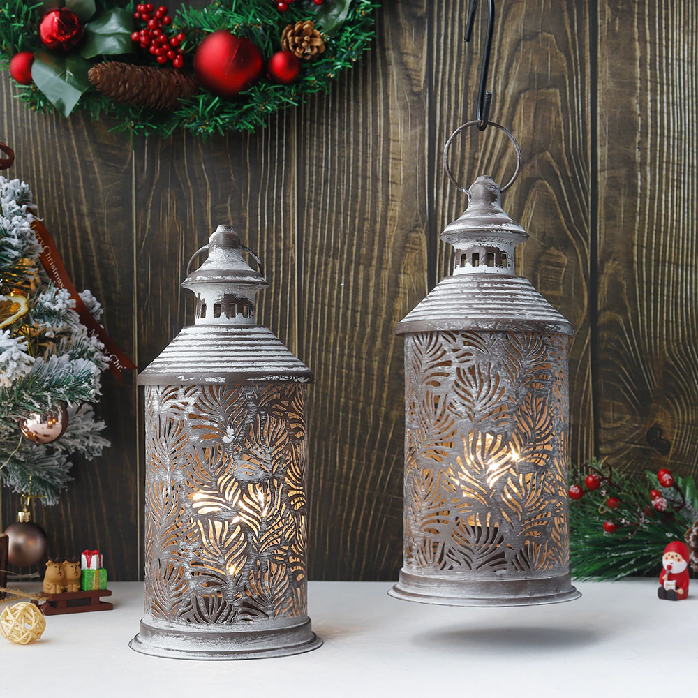 Vintage Phoenix Tail Table Lamp Metal Battery Powered Lamps Retro Candle Holder - Image 4