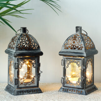 Vintage Candle Holder Lantern Retro Metal Lantern