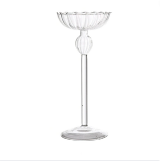 Glass Tall Feet Candlestick Craft Candle Holder