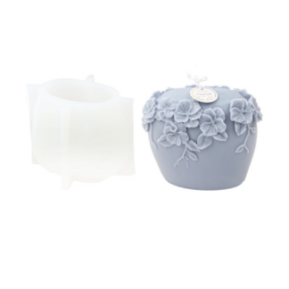 Nordic Rattan Flowers Silicone Candle Mold