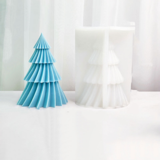 Large Geometric Spinning Pine Silicone Candle Mold