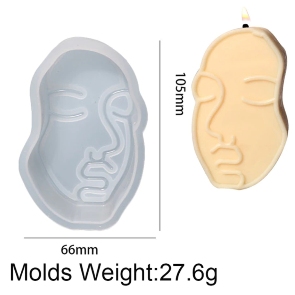 Nordic Design Silicone Candle Mold, Human Face - Image 2