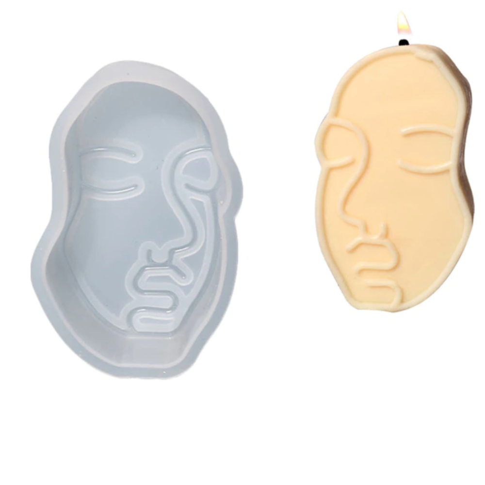 Nordic Design Silicone Candle Mold, Human Face