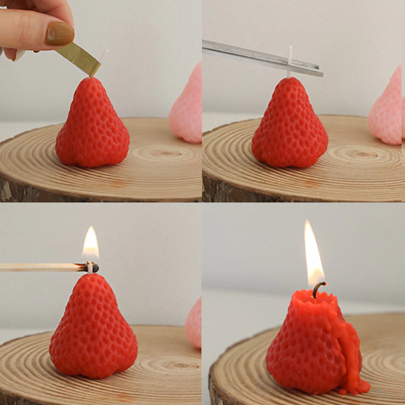 Strawberry Decorative Aromatic Candles - Image 3