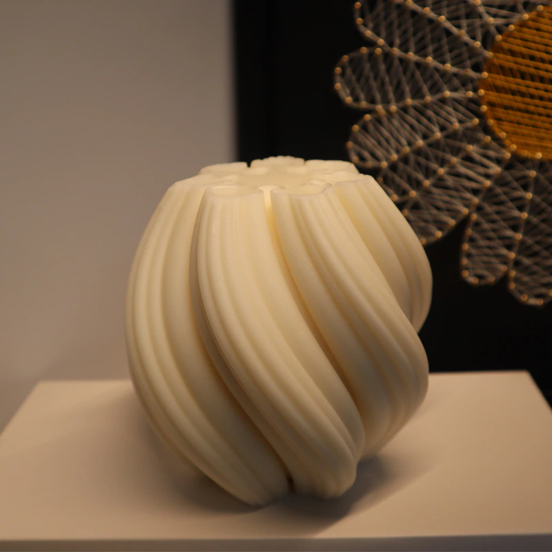 Geometric Wave Twirl Candle Molds, Large Size - Image 2