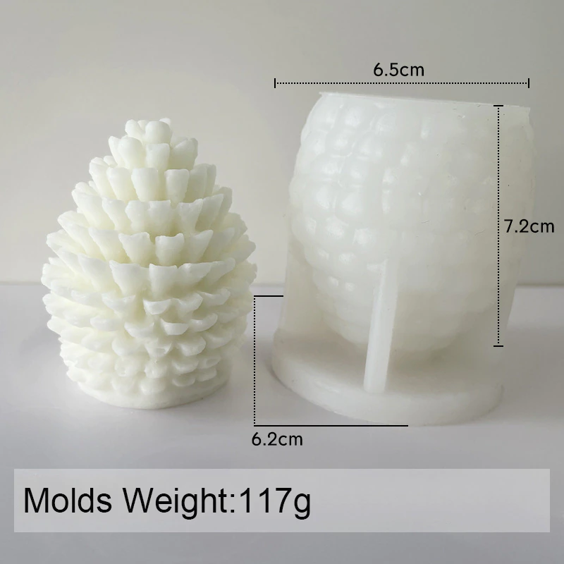 3D Christmas Pine Cone Silicone Candle Mold - Image 2