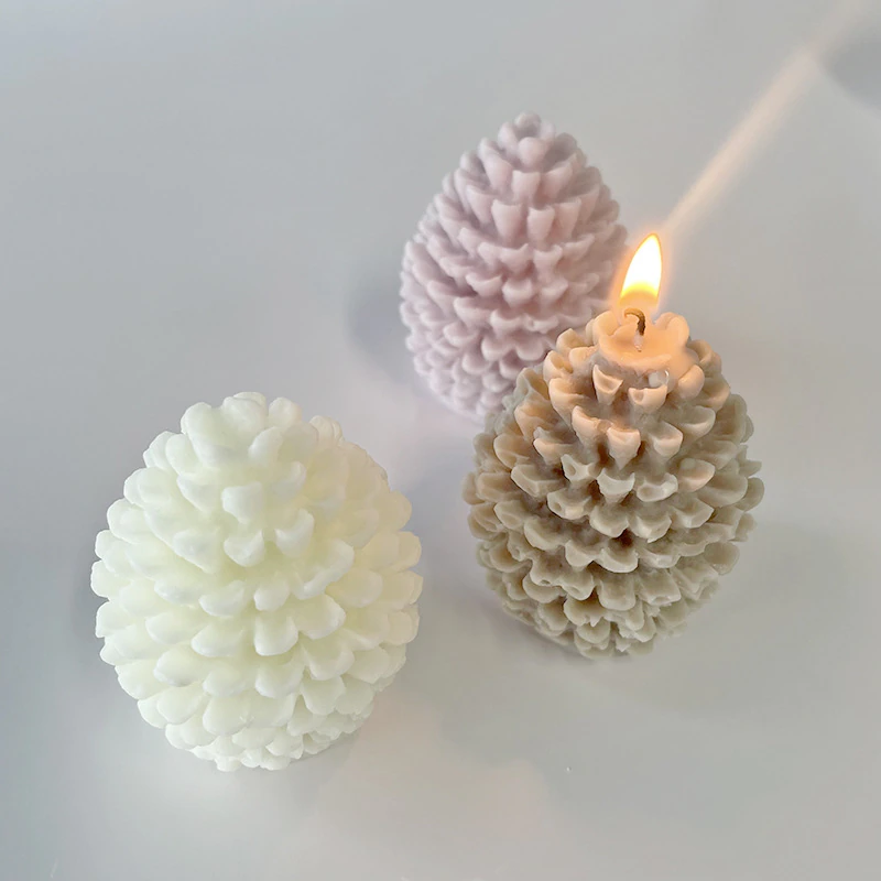 3D Christmas Pine Cone Silicone Candle Mold - Image 3