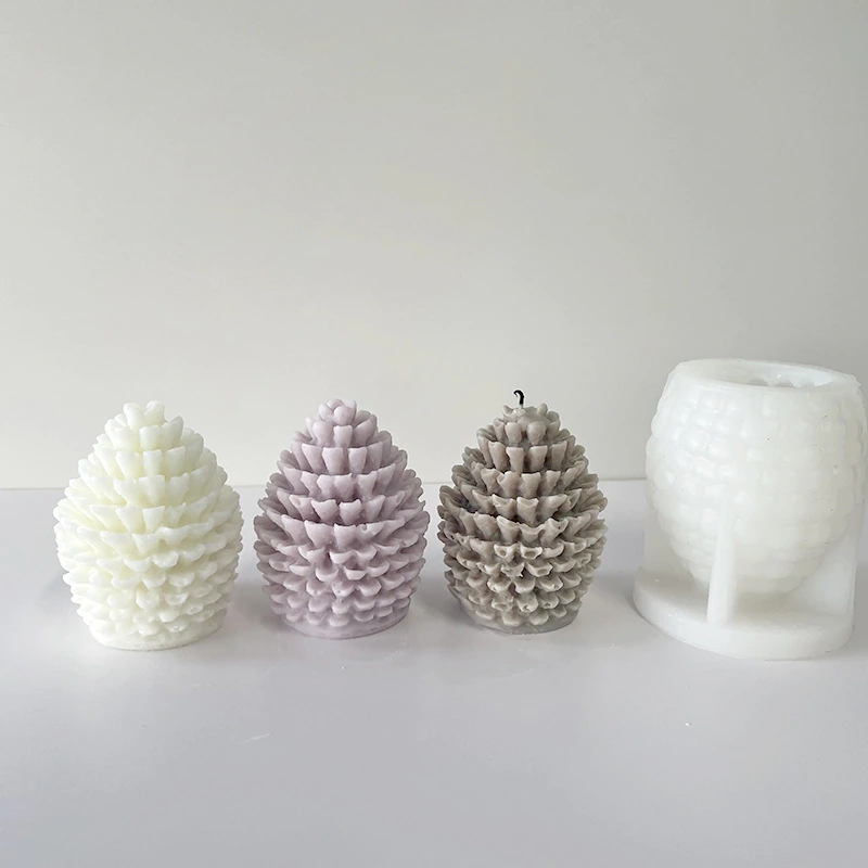 3D Christmas Pine Cone Silicone Candle Mold - Image 4