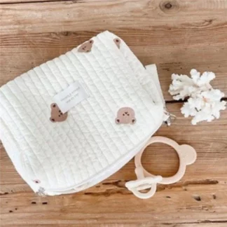 Portable Stroller Nappy Bear Bag Quilted Baby Diaper Caddy