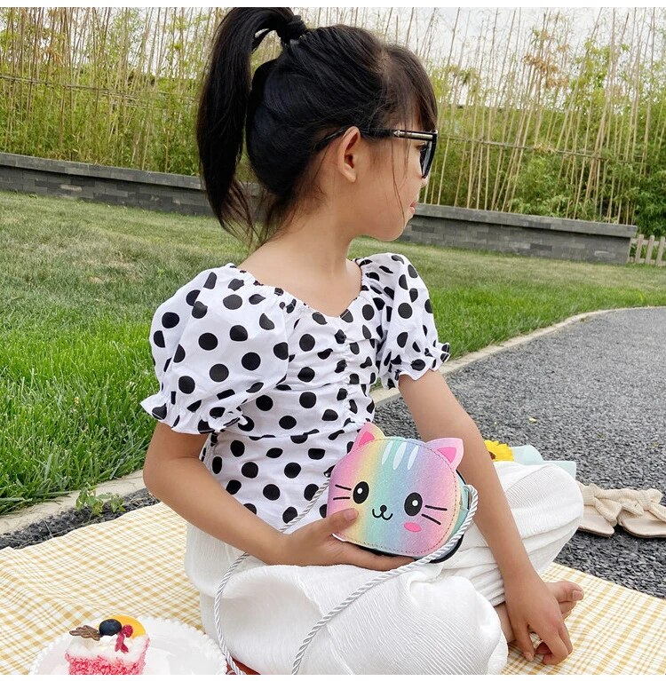 Cute Cartoon Cat Mini Crossbody Bag for Children - Image 4