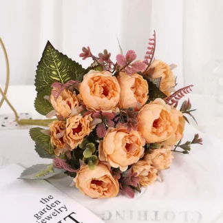 Artificial Silk Peony Flower Bouquets Home Decoration