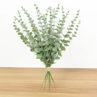 6pcs Green Artificial Eucalyptus Leaves Fake Plant Home Decoration