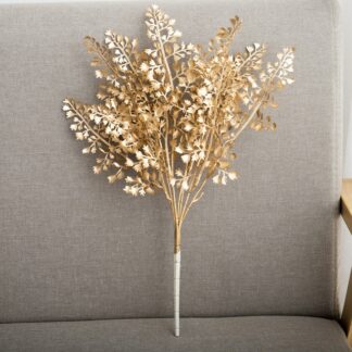 Artificial Gold Gypsophila Flowers Plastic Grass Wedding  Home Decoration