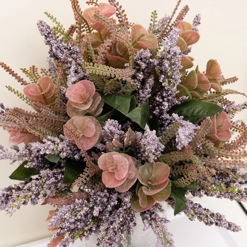 Beautiful High Quality Foam Artificial Lavender Flowers Bouquet Home Decoration - Image 2
