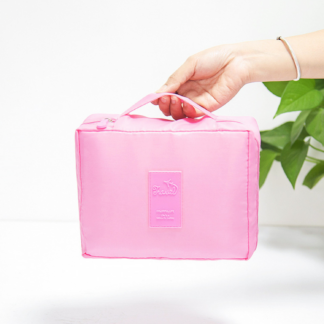 New Portable Cosmetic Storage Bag Makeup Pouch, Pink