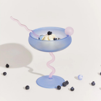 Wine Glass Ins Jelly Beans Twist Goblet Frosted, Blue