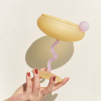 Wine Glass Ins Jelly Beans Twist Goblet Frosted, Yellow