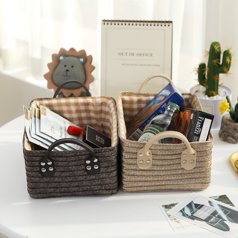 Woven Storage Basket with Handle Toy - Image 4
