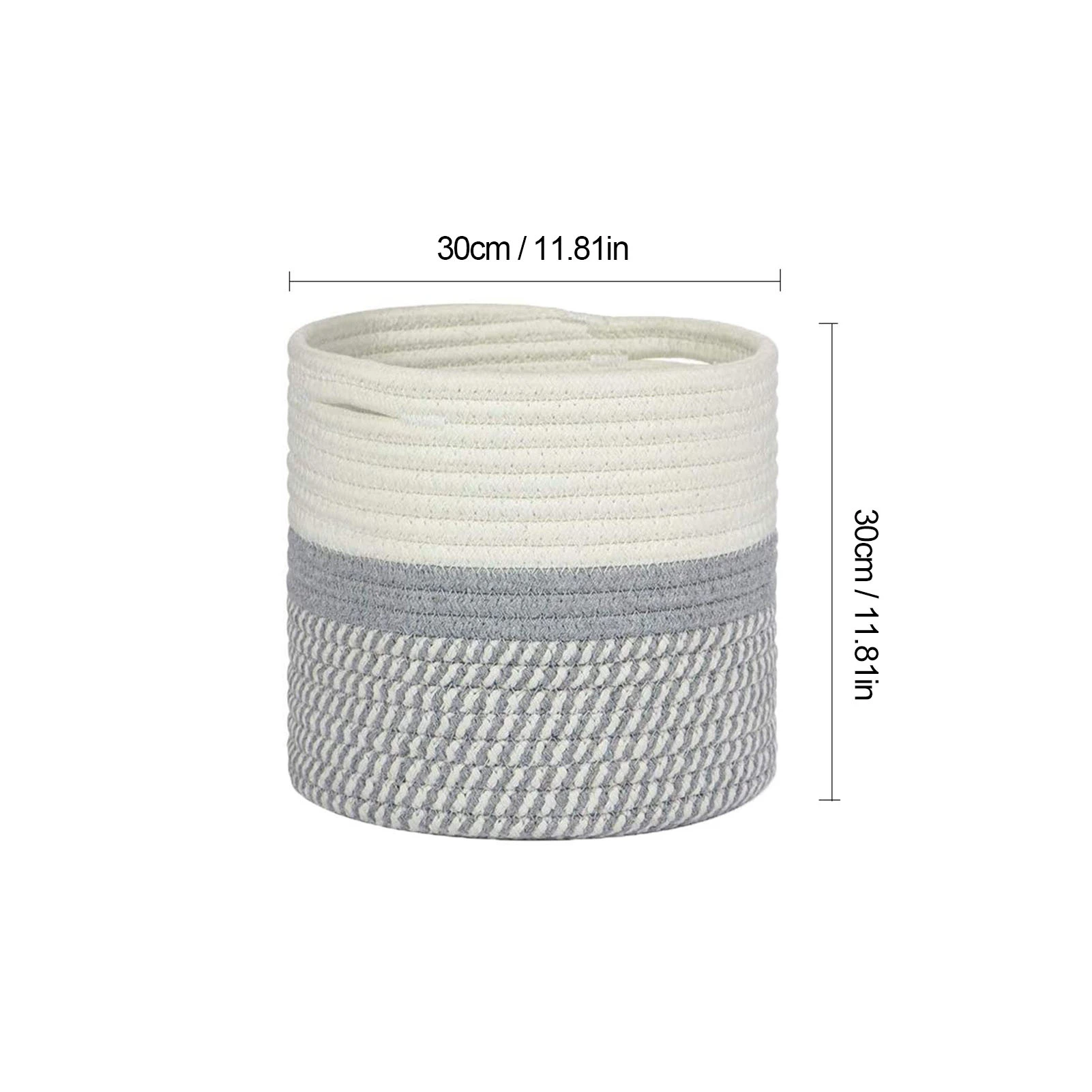 Hand-woven Cotton Rope Plant Basket Flower Pot - Image 2