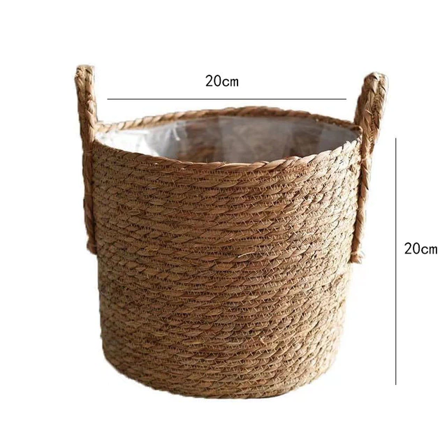 Rattan Storage Basket Flower Pots Hand Woven Wicker Basket - Image 2