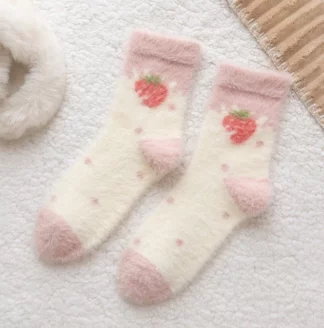 Cute Japanese Mink Fleece Women's Socks