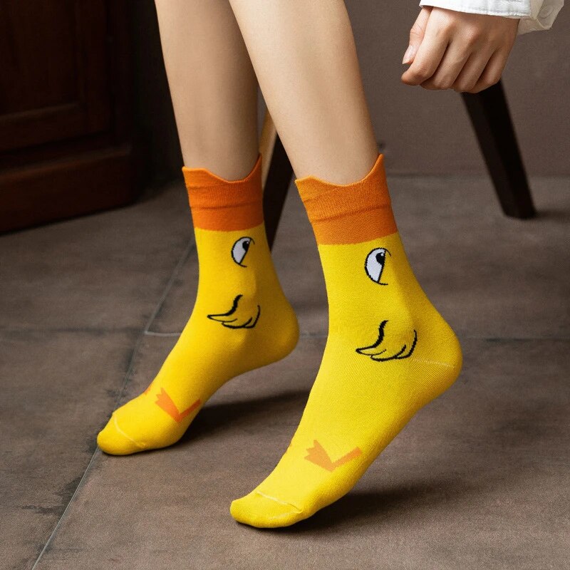 Funny Kawaii Harajuku Cartoon Cotton Socks - Image 2