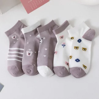5 Pairs Animal Cute Funny Girl Ankle Socks