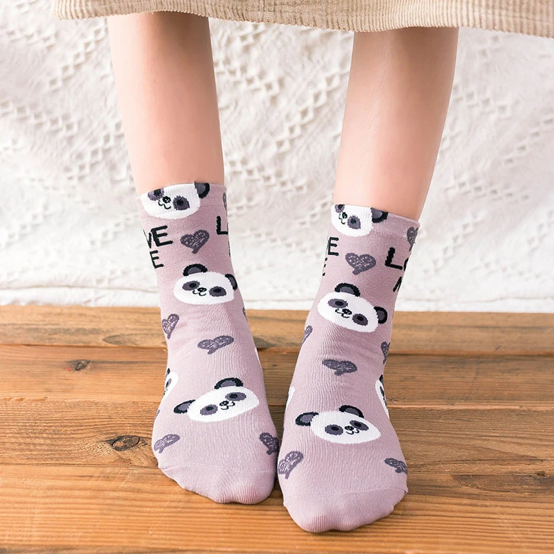 Cute Panda Korean Style Women Socks - Image 2