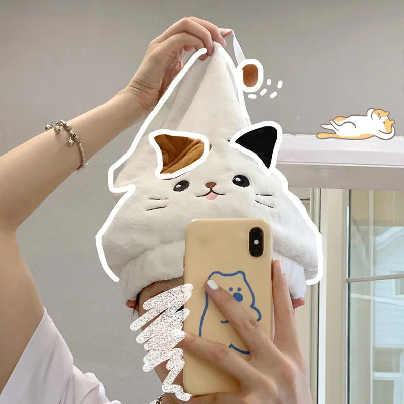 Cute Kitten Quick Dry Bath Hair Drying Towel - Image 2