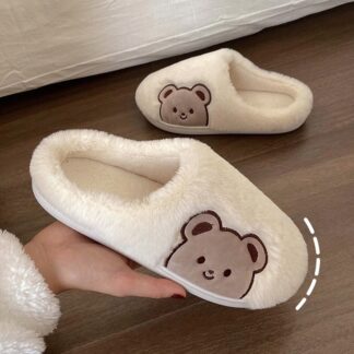 Comwarm White Bear Kawaii Fluffy Winter Warm Slippers