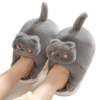 Winter Warm Cotton Slippers Cute Cat Lovers