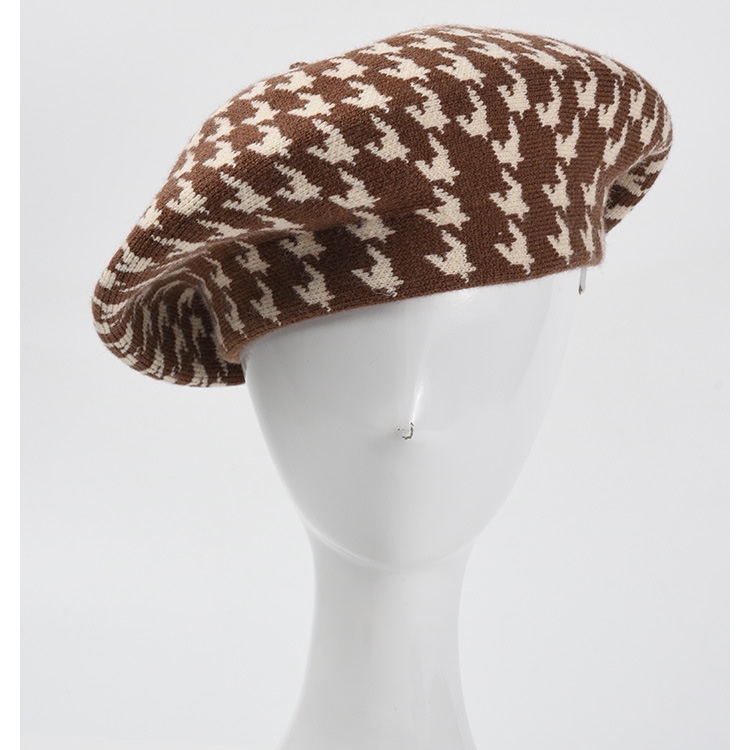 Korean Version Fashion Retro Knitted Painter Hat Warm Beret - Image 2