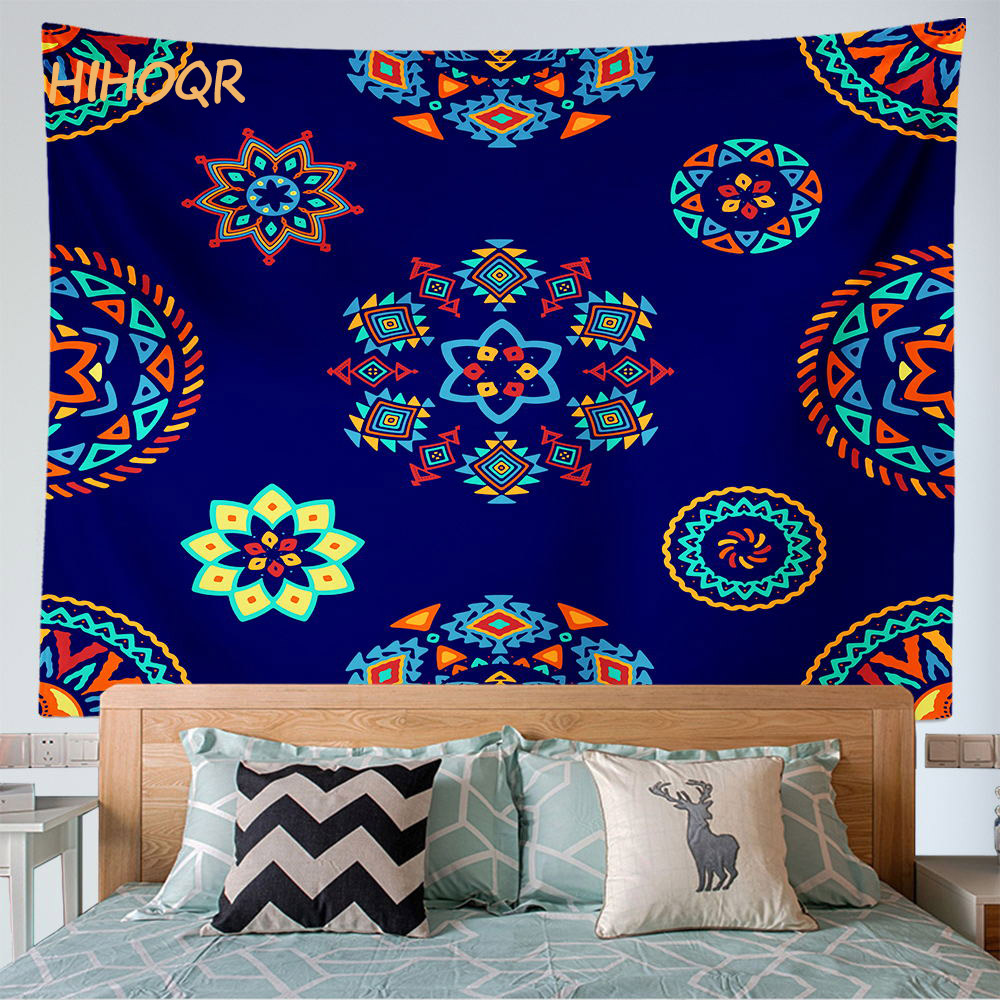 Bohemian Tapestry Wall Hanging, Dark Blue - Image 2