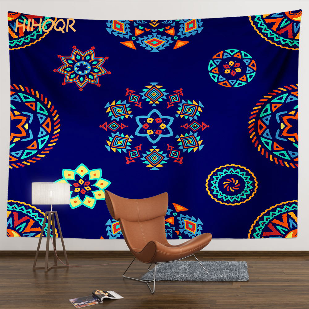 Bohemian Tapestry Wall Hanging, Dark Blue