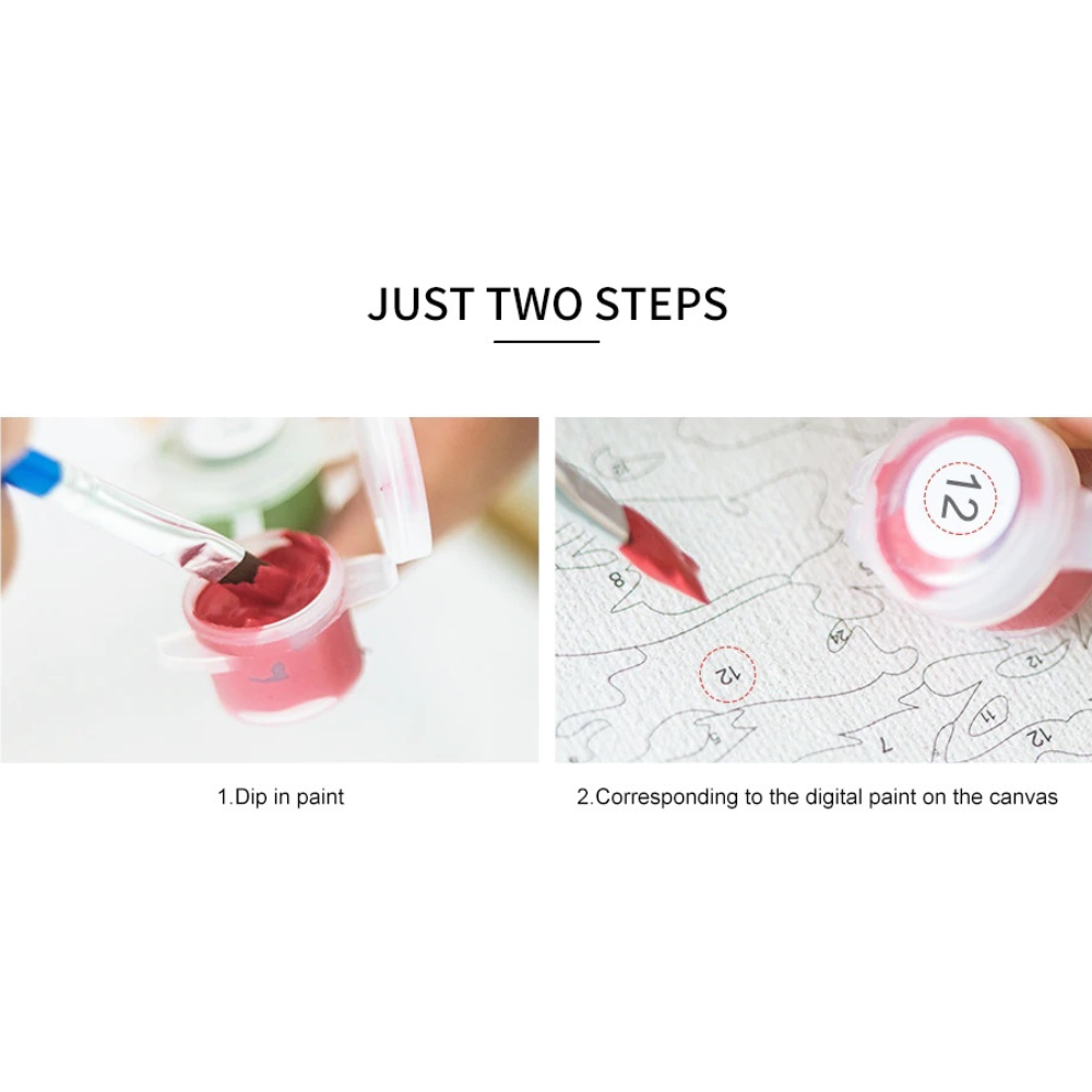 Pink Pastel Flower Acrylic Paint By Number - Image 3