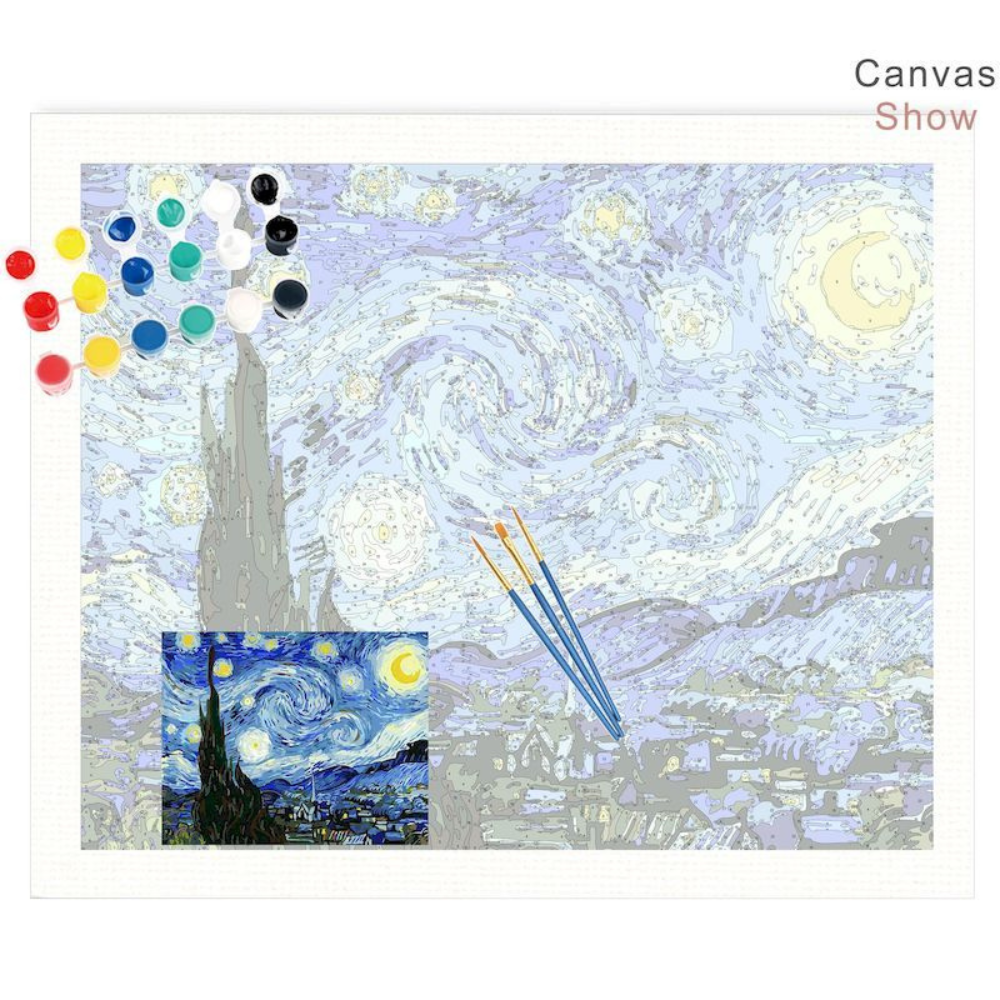 Lanscape Van Gogh Flower Paint By Numbers - Image 2