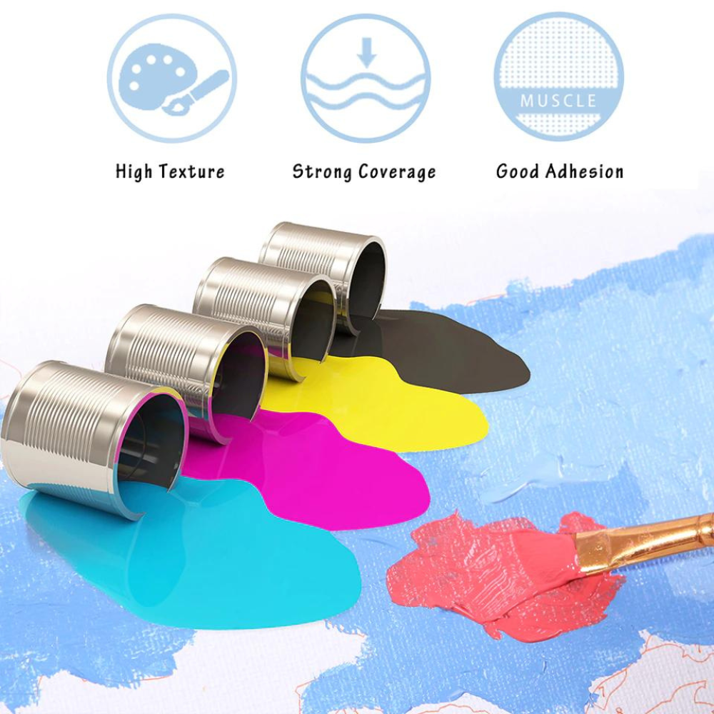 Acrylic Watercolor Paint By Number, Moon Reflection - Image 4