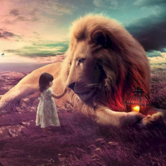 Big Lion With Girl DIY Painting By Number