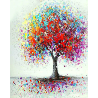 Unframe Adult Paint By Numbers, Colorful Tree
