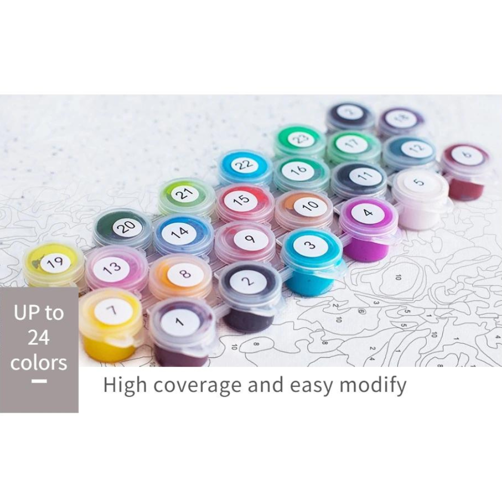 DIY Frame Paint By Numbers, Colorful Ancient Tree - Image 5