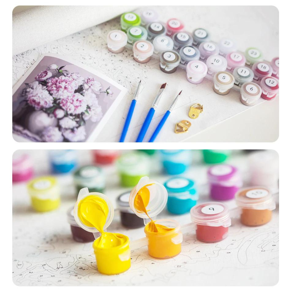 Painting By Numbers Animal Oil Paint Kit, Cute Baby Tiger , Be Curious - Image 4